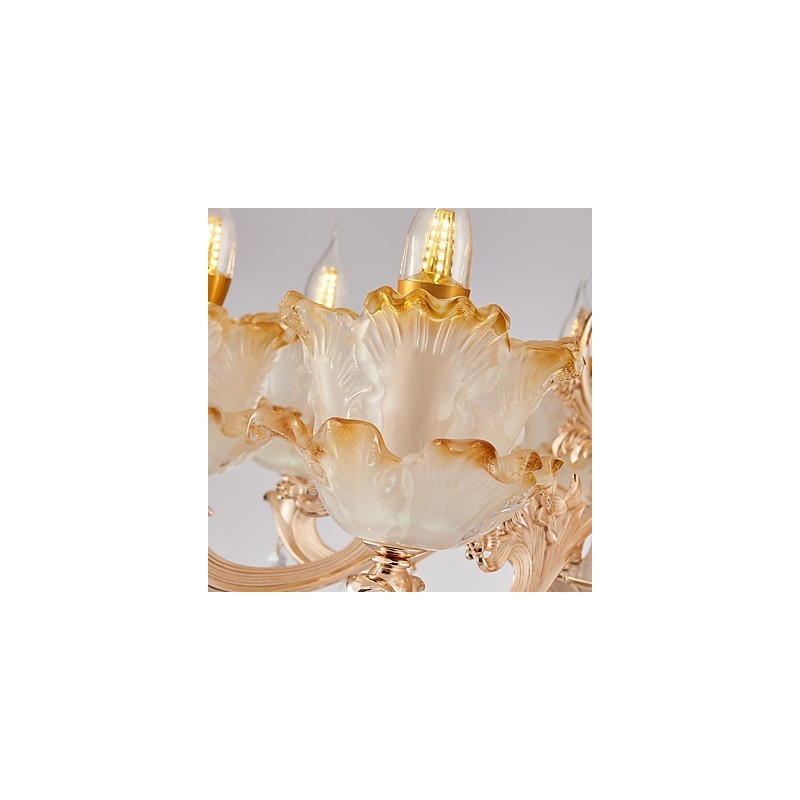 European Style Atmosphere Zinc Alloy Crystal Home Chandelier