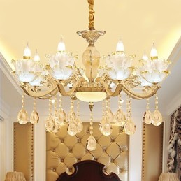 European Style Atmosphere Zinc Alloy Crystal Home Chandelier