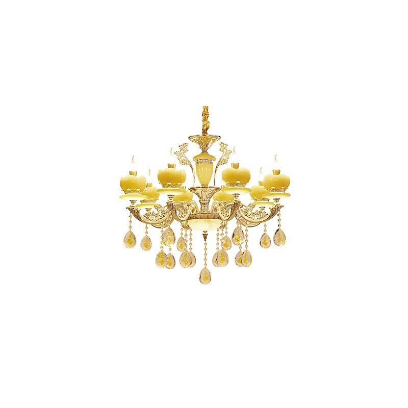 European Style Atmosphere Zinc Alloy Crystal Home Chandelier