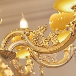 European Style Atmosphere Zinc Alloy Crystal Home Chandelier