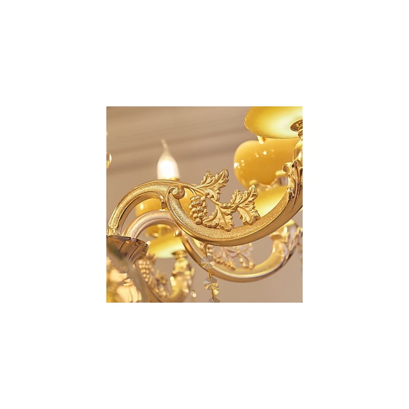 European Style Atmosphere Zinc Alloy Crystal Home Chandelier