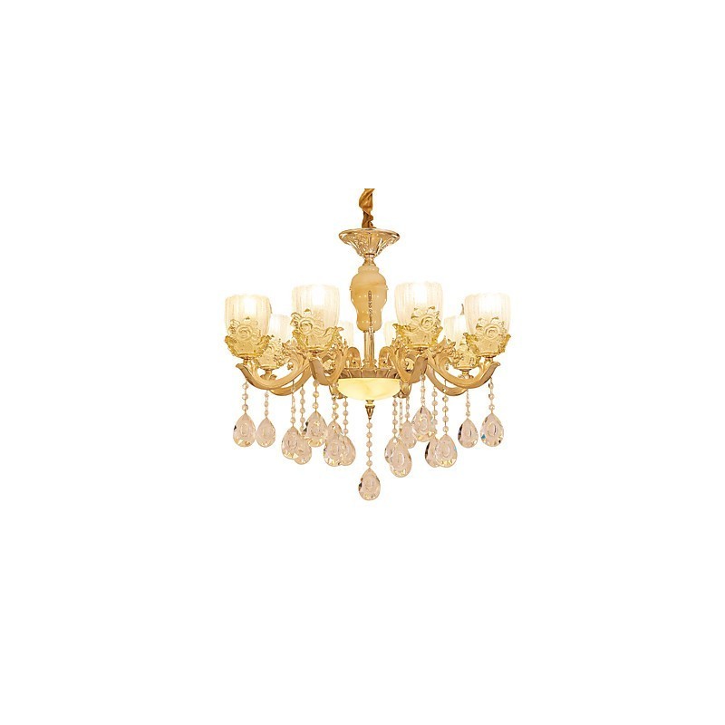 European Style Atmosphere Zinc Alloy Crystal Home Chandelier