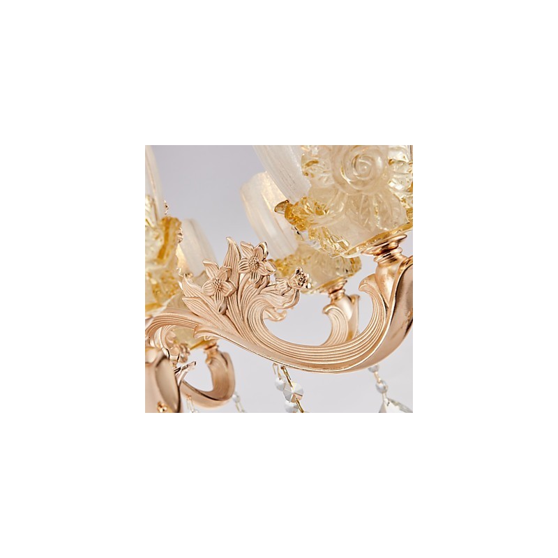 European Style Atmosphere Zinc Alloy Crystal Home Chandelier