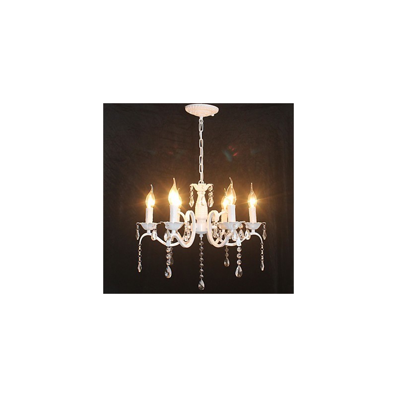 Chandelier Modern Crystal Mini Candle Style Iron Lamp Lamps