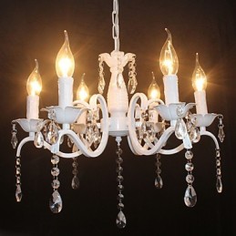 Chandelier Modern Crystal Mini Candle Style Iron Lamp Lamps