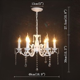 Chandelier Modern Crystal Mini Candle Style Iron Lamp Lamps