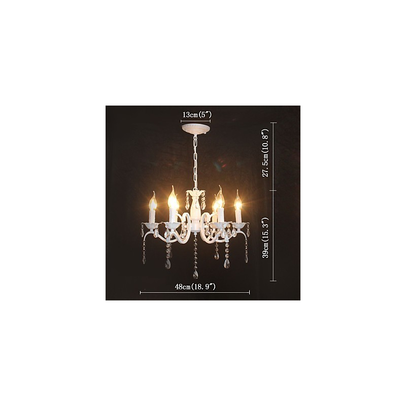 Chandelier Modern Crystal Mini Candle Style Iron Lamp Lamps