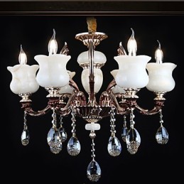 Jade Zinc Alloy Pendant lamp 6 Light Chandelier