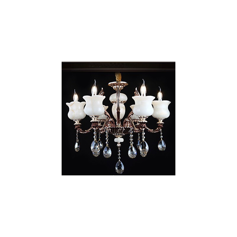 Jade Zinc Alloy Pendant lamp 6 Light Chandelier