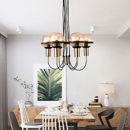 6 Light Personalized Chandelier with Glass Shade