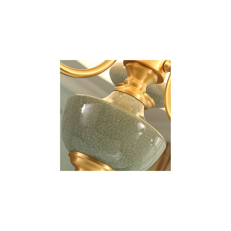 All Copper Chandelier Jade Decorative Chandelier