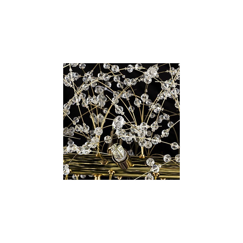 Traditional Classic Electroplated Feature for Crystal Metal Chandelier