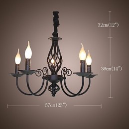 Modern Contemporary Traditional Classic Vintage Retro Others Feature for Mini Style Candle Style Metal Chandelier