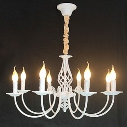 European Simple Iron Lamp Candle Lamp 8 Chandelier
