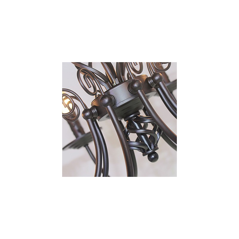 European Simple Iron Lamp Candle Lamp 8 Chandelier
