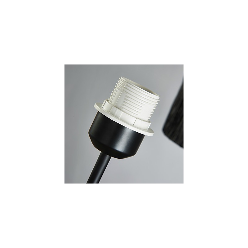 3 Light Traditional Classic Chandelier with Simple Fabric Drum Shade