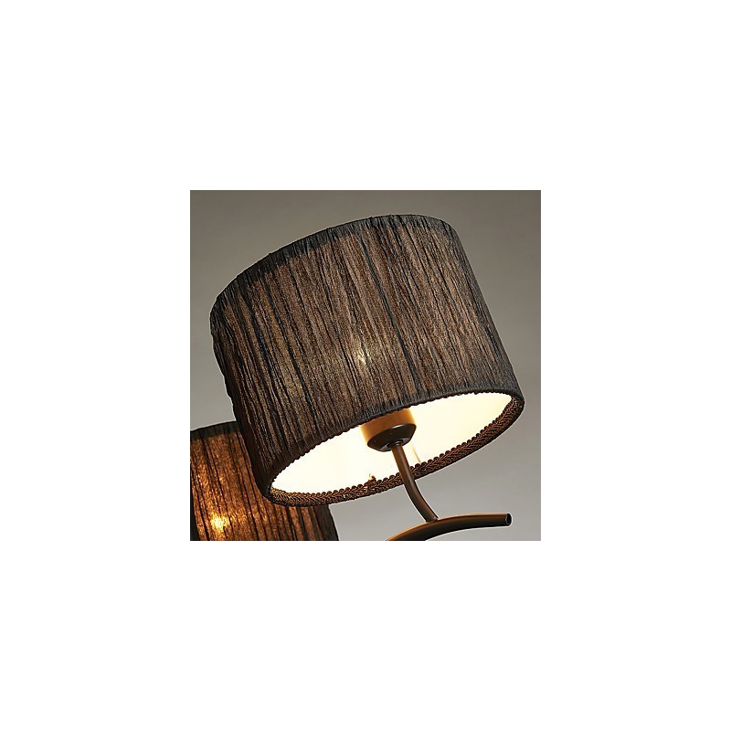 3 Light Traditional Classic Chandelier with Simple Fabric Drum Shade