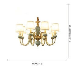Chandelier Traditional Classic Country Brass Feature for Mini Style Metal 8 Bulbs