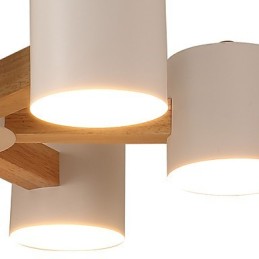 6 Lights Chandelier Modern Contemporary Traditional Classic Vintage Country Wood Feature for Wood