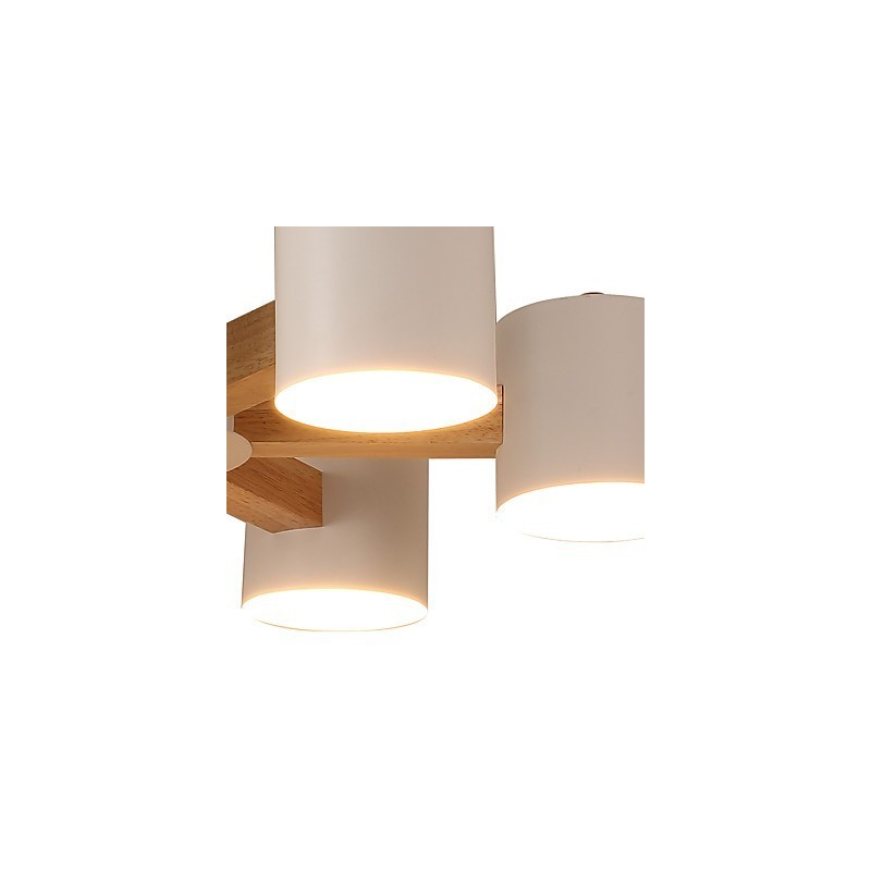 6 Lights Chandelier Modern Contemporary Traditional Classic Vintage Country Wood Feature for Wood