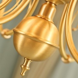 Chandelier Traditional Classic Country Brass Feature for Mini Style Metal 8 Bulbs