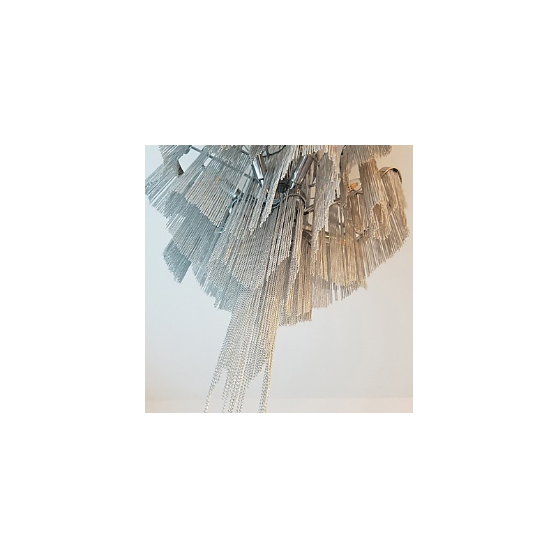 Aluminum Stream Chandelier Designer Pendant Light Silver Colour Spiral Staircase staircase