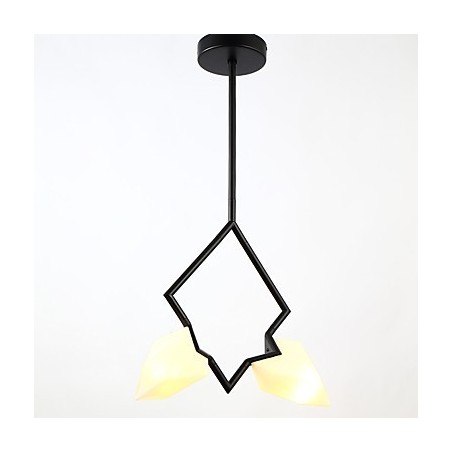 2 Light Post Modern Metal with Glass Peach Chandelier Lamp the Canteen Decorate Pendant Lamp