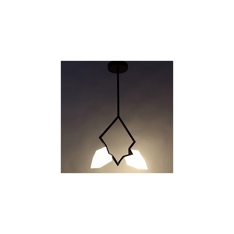 2 Light Post Modern Metal with Glass Peach Chandelier Lamp the Canteen Decorate Pendant Lamp
