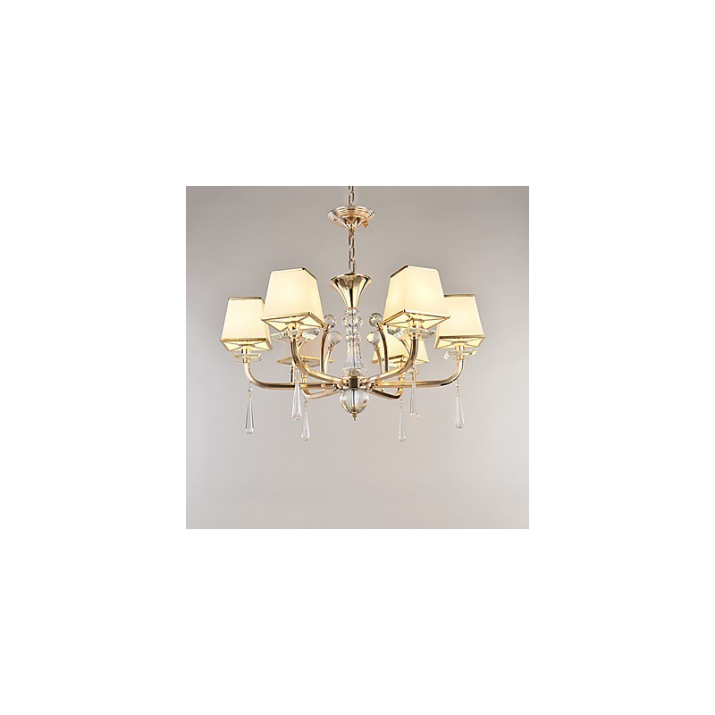 Chandelier Modern Contemporary Electroplated Feature for Crystal Metal