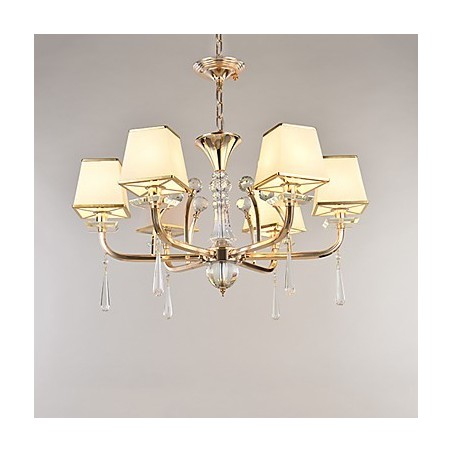Chandelier Modern Contemporary Electroplated Feature for Crystal Metal