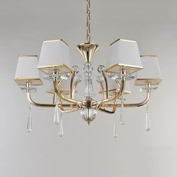 Chandelier Modern Contemporary Electroplated Feature for Crystal Metal