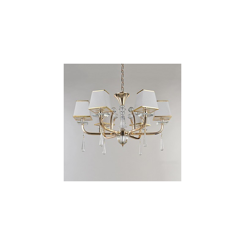 Chandelier Modern Contemporary Electroplated Feature for Crystal Metal