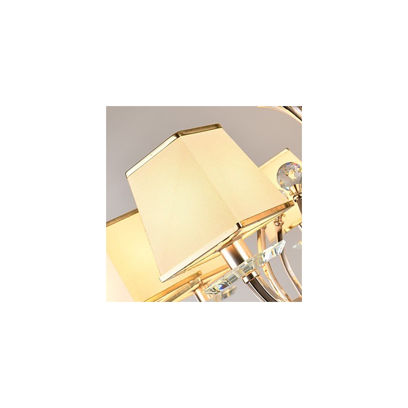 Chandelier Modern Contemporary Electroplated Feature for Crystal Metal