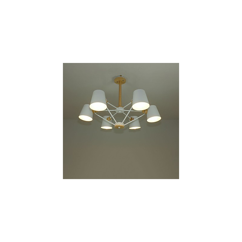 Multi Colours Macaron Wood Vintage Painting Feature Metal Chandelier