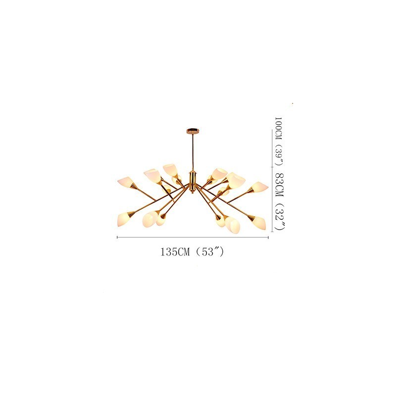 Nordic Simple Atmospheric Pastoral Chandelier Creative Lobby Chandelier Lamp