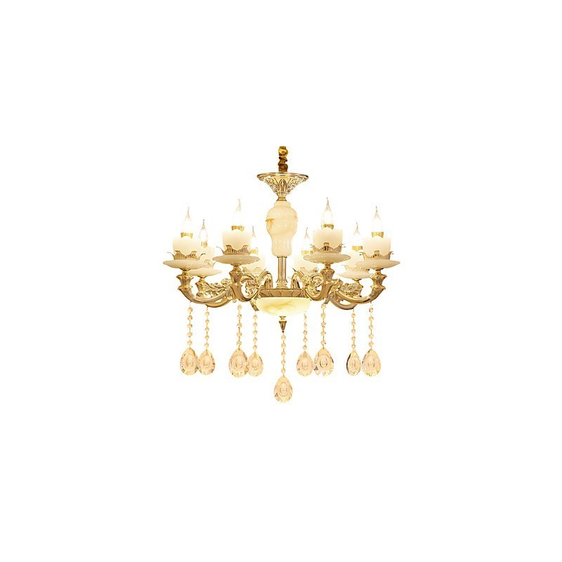 European Style Atmosphere Zinc Alloy Crystal Home Chandelier