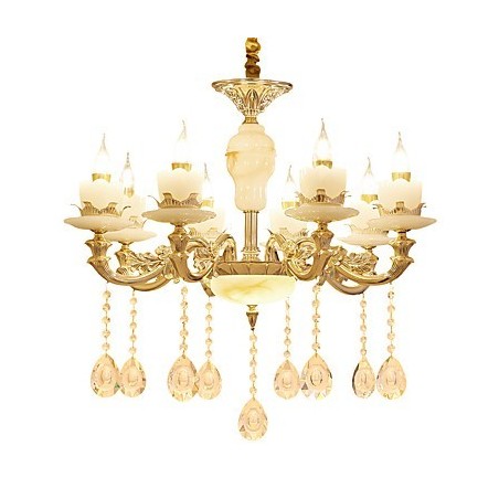 European Style Atmosphere Zinc Alloy Crystal Home Chandelier
