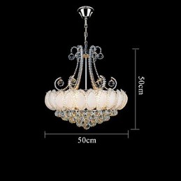 Modern Luxury Chandelier Crystal Pendant Light Diameter 50CM Contains 8 Bulbs