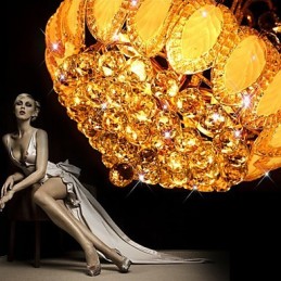 Modern Luxury Chandelier Crystal Pendant Light Diameter 50CM Contains 8 Bulbs