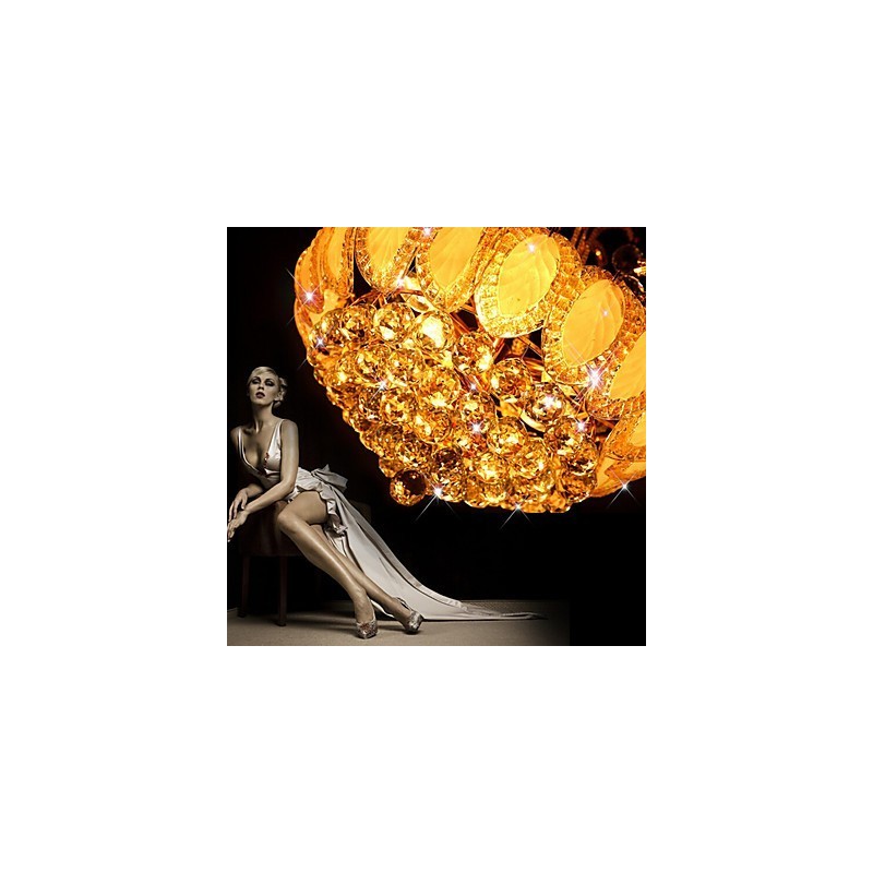 Modern Luxury Chandelier Crystal Pendant Light Diameter 50CM Contains 8 Bulbs