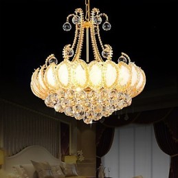Modern Luxury Chandelier Crystal Pendant Light Diameter 50CM Contains 8 Bulbs