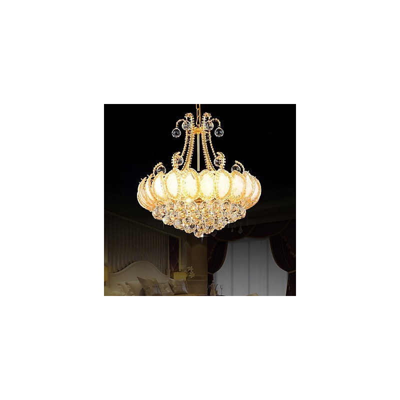 Modern Luxury Chandelier Crystal Pendant Light Diameter 50CM Contains 8 Bulbs