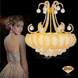 Modern Luxury Chandelier Crystal Pendant Light Diameter 50CM Contains 8 Bulbs