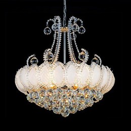Modern Luxury Chandelier Crystal Pendant Light Diameter 50CM Contains 8 Bulbs