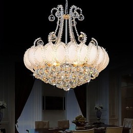 Modern Luxury Chandelier Crystal Pendant Light Diameter 50CM Contains 8 Bulbs