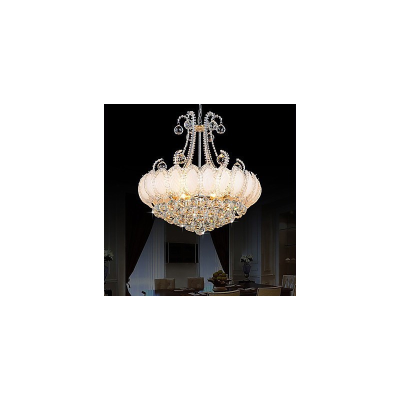 Modern Luxury Chandelier Crystal Pendant Light Diameter 50CM Contains 8 Bulbs