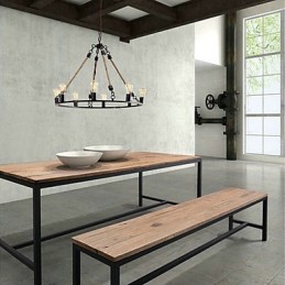 Vintage Mini Style Painting Metal Chandelier