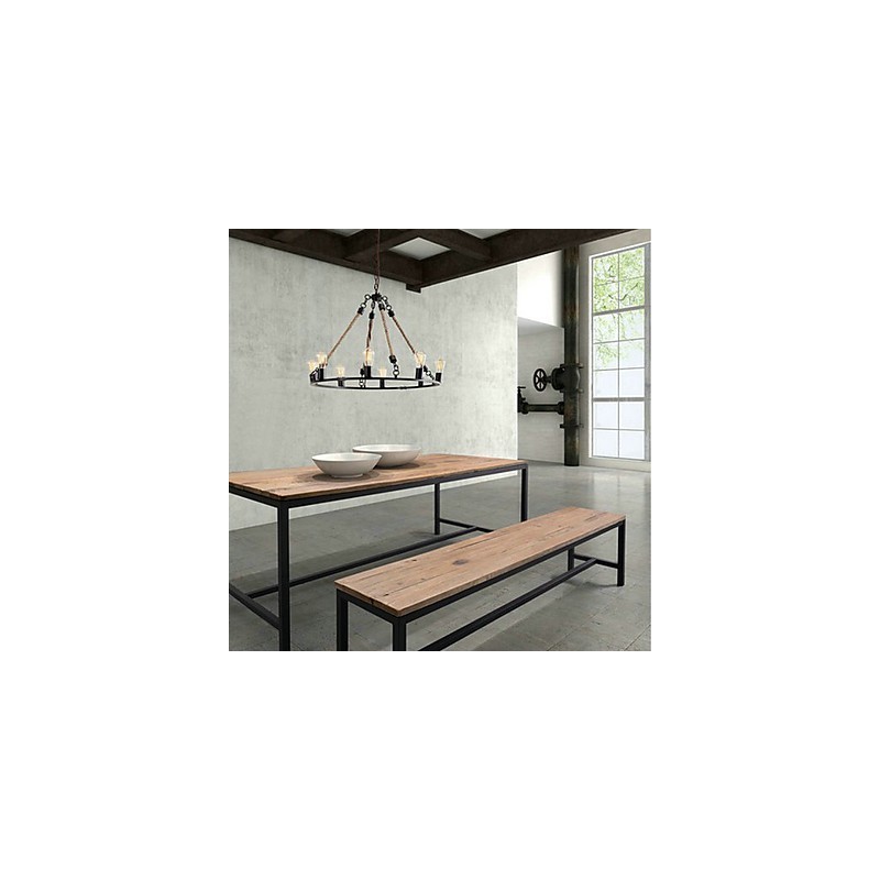 Vintage Mini Style Painting Metal Chandelier