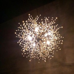 Modern Chandelier Firework Vintage Wrought Iron With 8 Lights Chandelier Island Pendant Lighting Ceiling Light