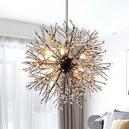Modern Chandelier Firework Vintage Wrought Iron With 8 Lights Chandelier Island Pendant Lighting Ceiling Light